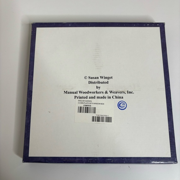 MWW 4” Mini Plate Set English Garden Flowers - Picture 8 of 9